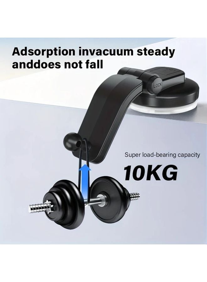 Grey 2 In 1 Rotating Car Phone Stand Wireless Charger 15W Fast Charging Foldable - Image 5
